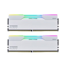 ESSENCORE KLEVV DDR5-6000 CL30 CRAS V RGB WHITE 패키지 서린 (64GB(32Gx2)), 1세트