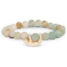 ECLATIS Fahlo 나무늘보 추적 디자인 팔찌 고무줄 보존 재단 지원 남성 및 여성에게 맞는 프리 사이즈 단일 스톤 보석 없음 307035, 스카이 스톤