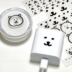 농담곰 곰돌이 스티커 다꾸 폰꾸 백꾸 캐리어 가방 핸드폰 폰 에어팟 케이스 꾸미기 감성 데일리 소품, 곰돌 스티커, 1개