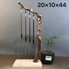 필방 붓걸이 서예붓 도구 거치대 서예용품 정보 재료 장식 서예 심플 홀더, 다크브라운 1