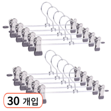 메르카 회전형 논슬립 집게 치마 바지걸이, 30개, 그레이