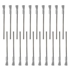 20개 세트 스테인리스 강선 와이어 브러시 드릴용 소형 3mm 미니 폴리싱 세척용 회전 공구 녹 제거 부식 페인트 제거용