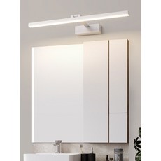 현대식 LED 벽등 거울 조명 욕실 방수 화장 블랙 알루미늄 롱 스트립, 02 실버, 01 따뜻한 흰색2700-3500K, 05 90cm  20W