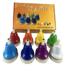 八音課鈴 手按鈴 8音階打擊樂器, 音準正負20, 1套