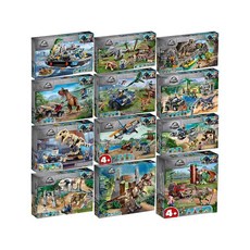 쥬라기 월드 (벽돌 카르노타우루스 인도미누스 대 렉스 제품 장난감) 바리오닉스, 1개, 2. 딜로포 대탈출