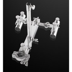 주한피싱 의자 받침틀 긴목 더블거치대 낚시의자 받침틀 받침대, 실버