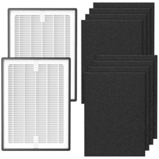 LV-H126 교체용 필터 Levoit 공기 청정기 HEPA 필터 2팩 및 추가 활성탄 프리 8개 부품 번호 LV-H126-RF 호환 250802, LV-H126 교체용 필터, Levoit 공기 청정기,