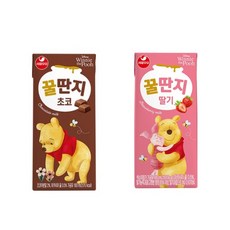 서울우유 초코+딸기 꿀단지, 180ml, 8개
