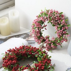 작은 열매를 엮어서 만든 베리베리 리스 2coloryou8+5HIC