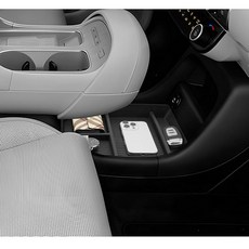 LUWU 2026 팰리세이드 센터 콘솔 오거나이저 현대 액세서리와 호환 팔걸이 오거나이저 상단 인서트 트레이 LX3 액세서리 블랙 (7시트에만 해당)_172699, 2026 Palisade 하단 오거나이저, 컵 홀더 포