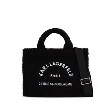 칼 라거펠트 미디엄 로고 자수 토트 백