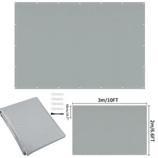 그물망 울타리 촘촘한 새 동물 메쉬 나일론 보호망 휀스 안전망 그로밋이있는 방수 태양 그늘 천 직사각형, 09 Light Grey 200x300CM