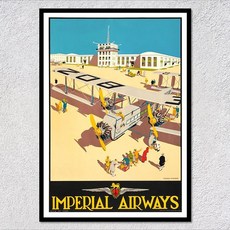레트로 항공사 비행 포스터 빈티지 항공 벽 예술 프린트 비행기 캔버스 그림 홈 장식용, 25. F0050-26