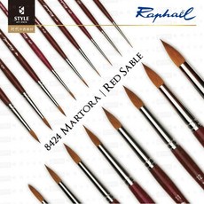 時代中西畫材 法國RAPHAEL拉菲爾 MARTORA 8424 紅貂水彩圓筆 水彩畫筆, 1個, #12, #12