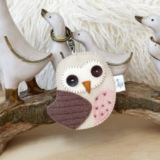 부엉이 열쇠고리 겸용키링 펠트diy, 1개