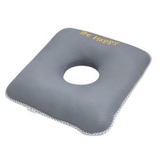 이솔홈 에어메쉬 기능성 사각 도넛방석, 빨간색색상, 1개