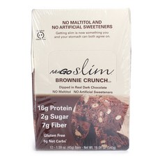 NuGo Nutrition 素食無麩質營養蛋白棒, Brownie Crunch, 12入