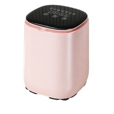 HANQI 全自動迷你洗衣機 7L 容量 適用襪子內衣寶寶衣物 洗脫一體機, 胭脂粉 全自動進出水 七大清洗模式, 如圖所示
