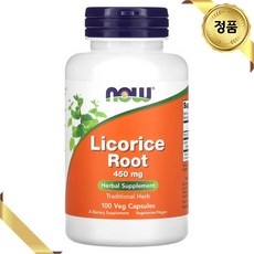나우푸드 감초 뿌리 225mg 10 캡슐 식물성 비건 허브 이뮨 글리시리진 글루텐프리, 10정, 10개