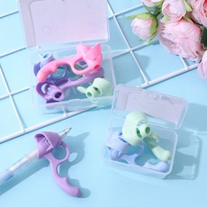 五指握筆器 兒童練寫字矯正姿器 幼兒園初學手指硅膠神器 便攜鉛筆套, "盒裝"2粉+2紫, 1個