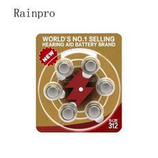 보청기 배터리 아연 공기 단추 1.45V A312 312A ZA312 312 PR41 6PCs로트, 1개
