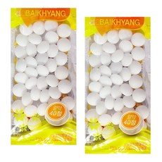 나프탈렌 알약40정 의류용 옷장 서랍 화장실 방충제 방향 악취제거, 100g, 2개