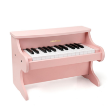 JALOKEE 핑크 원목 어린이 피아노 25건반 업라이트 유아 장난감 여아 생일 어린이날선물 볼륨 조절 가능, 1개, 블러쉬 핑크