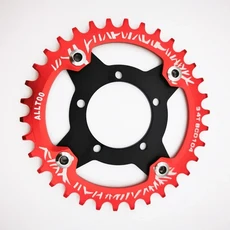 전기 자전거 Ebike 32 38T 체인 링 + Bafang BBS01 어댑터 내구성 알루미늄 합금 액세서리, 03 Red 34T