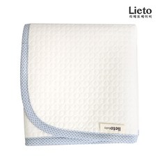 리에또 오가닉 7겹 양면 방수요 유아방수요, 도트 블루, 1개