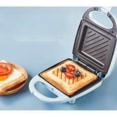 토스트기 후라이 미니 베이글 휴대용 쿠커 소형경식토스트 샌드위치, 블루