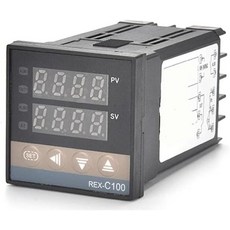 개 REXC00 디지털 PID 온도 조절기 40DA SSR 릴레이 KJ 나사 M6 M 열전대 프로브 RKC 방열판 세트REXC00 J, REX-C100 J SSR