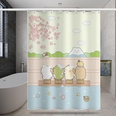 幼兒園早教防水浴簾, 面料厚度90克 / 平方, 1套
