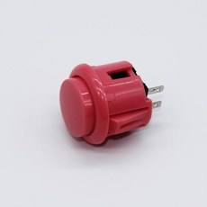 아케이드 푸시 버튼 PC 클릭 사운드 30MM DIY USB 게임 스위치 스타일 24MM 교체, Pink 24mm