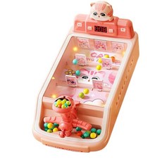 彈珠遊戲機 射擊玩具 兒童玩具 闖關玩具 互動玩具 彈珠玩具 彈珠發射器 兒童生日禮物, 1個, 彈珠台遊戲機-粉色, 粉色