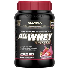 ALLMAX 乳清蛋白粉, 草莓風味, 1罐, 907g