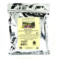 Starwest Botanicals 유기농 말차 차 파우더 공정 무역 0.5kg(1파운드), Starwest Botanicals 유기농 말차 차 파, 453.6g