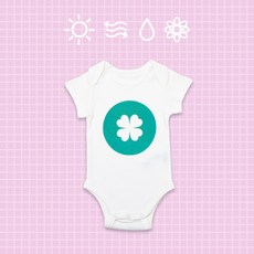 랩바이베이비 반팔바디수트 특허받은 체온 감지 열똑똑아기옷, 크라운 Crown, 24M, 1개