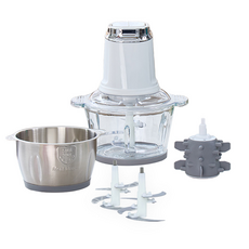 [유리+스텐 용기] 전동 초퍼 만능 다지기 야채 마늘 박피기 2리터, 2L(리터)