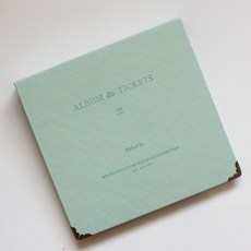 콘서트티켓북 뮤지컬 영화 야구 기차표 비행기표 영화표 스크랩북 티켓보관 스크랩북, 25페이지/100매, 마카롱민트