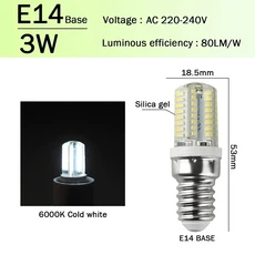 G9 LED 옥수수 전구 E14 AC 220V 2W 슈퍼 밝은 빛 비 스트로브 따뜻한 흰색 할로겐 램프를 대체 있습니다, 04 E14 3W 6000K, 05 2pcs