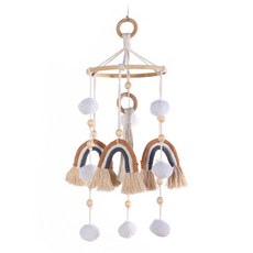 코튼 보호 벽걸이 바람 차임벨 손으로 짠 홈 데코 액세서리 북유럽 아트 태슬 아파트 기숙사 방 장식, 색상 1