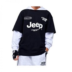 지프 JEEP JEEPKIDS 체로키 레이어드 후드티 KP5THU192BK 314110