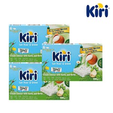 끼리 크림치즈 포션 6P 갈릭앤허브 3개, 108g
