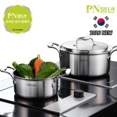 [2026 NEW] PN풍년 국산 파비움 통5중 인덕션 사용가능 스텐 냄비 스테인리스 304 깊은 편수 양수 전골 곰솥, 1개, 30cm 곰솥