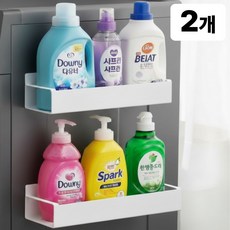 루프메이드 세탁기 자석선반 대형 냉장고 자석선반 2p 화이트, 2개
