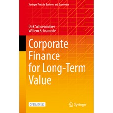 (영문도서) Corporate Finance for Long-Term Value Hardcover, Springer, English, 9783031350085