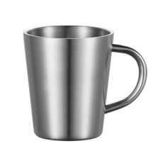 스테인레스 머그컵 캠핑 커피잔 500ml 손잡이 맥주잔 이중손뜨기방지 진공여행잔, 은색. 은빛., 3개