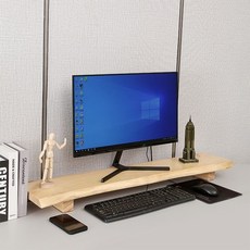電腦顯示器屏增高架底座桌麵鍵盤整理收納置物架託盤支架墊擡加高, 大葉鬆60*20*3胡桃色/高11,1層, 1個