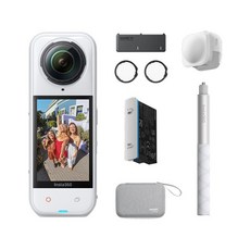 Insta360 X5 萬能套裝組 運動相機 360度全景拍攝 影像穩定 輕巧便攜, 白色萬能套裝組