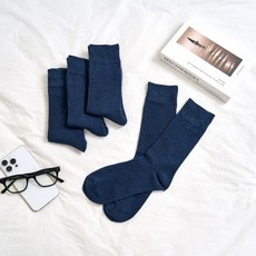 [모던하우스] 신사 장목 무압박 양말 4족 세트 네이비 320012